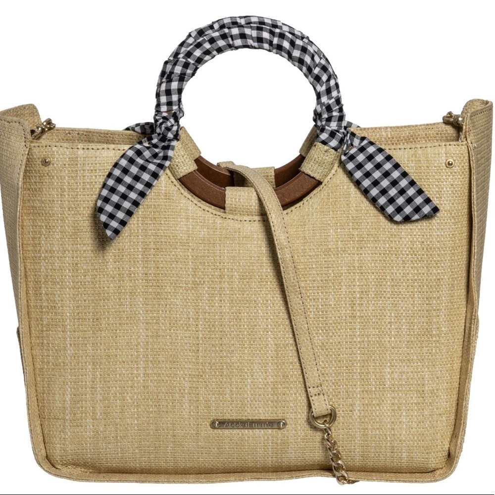 Abbie & Emmie Gingham Wrapped Handle Satchel